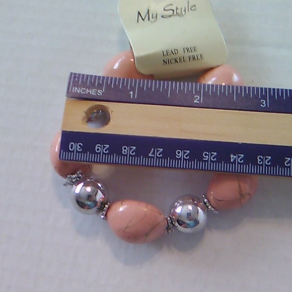 Nwt Peach and Silver Bracelet - Picture 4 of 5